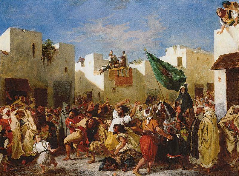 Eugene Delacroix Fanatics of Tangier oil painting image